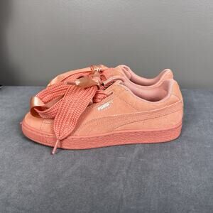 Puma Suede Heart Junior Big Kids 6 6C Shoes Desert Flower/Puma White 365009-04